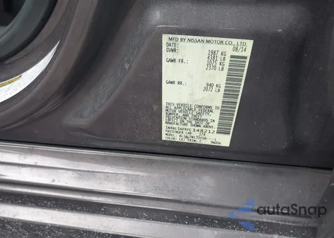 2015 Nissan Altima 3.5 Sl z USA, uszkodzony, nr VIN 1N4BL3AP4FC148212